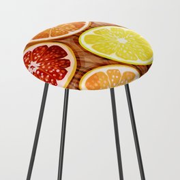 Oranges and wood Counter Stool
