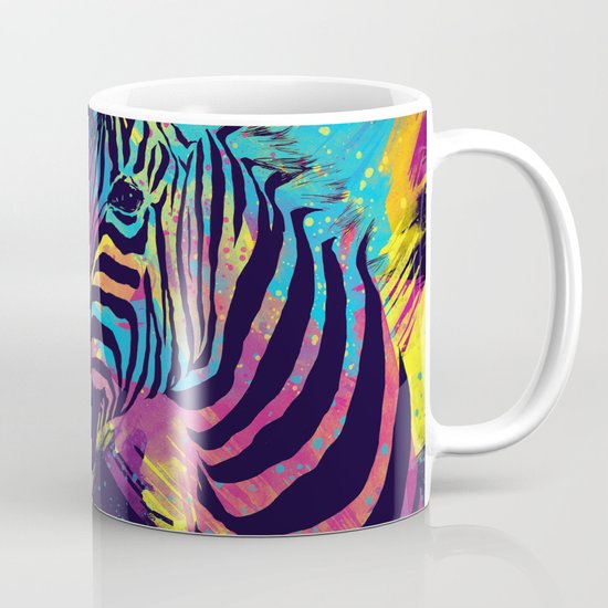 Zebra Splatters Colorful Animals Mug