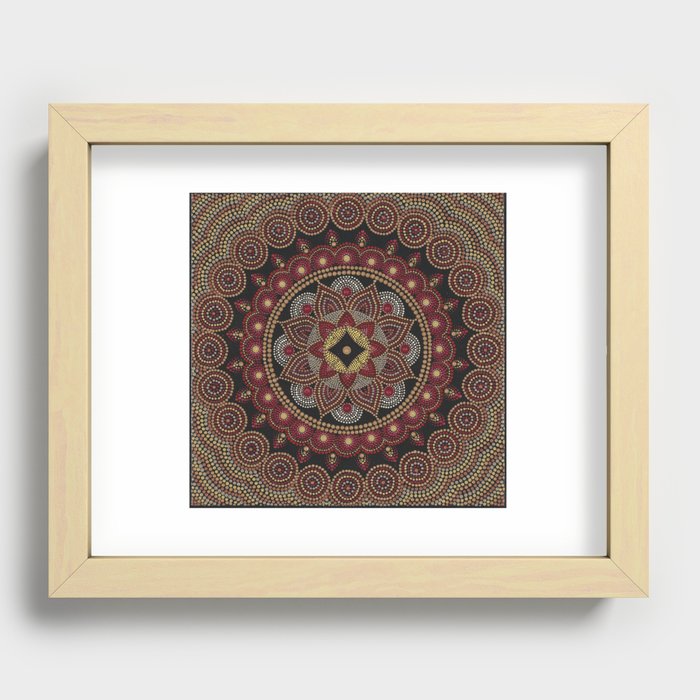 Magically golden vibrations Recessed Framed Print