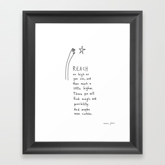reach as high as you can Framed Art Print