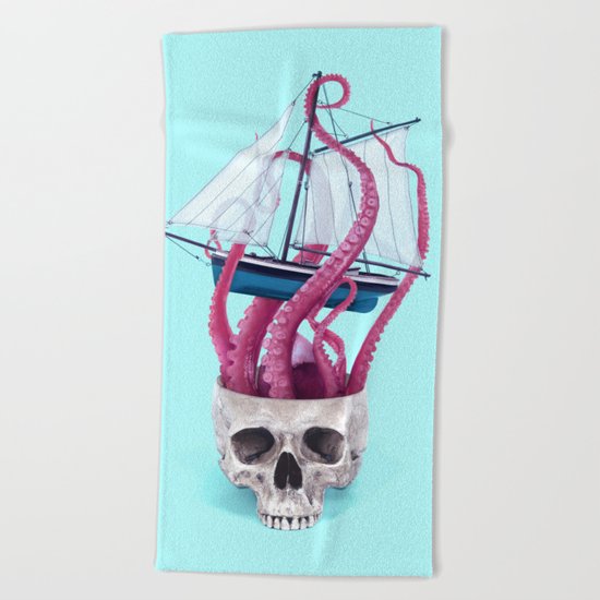RELEASE THE KRAKEN Beach Towel