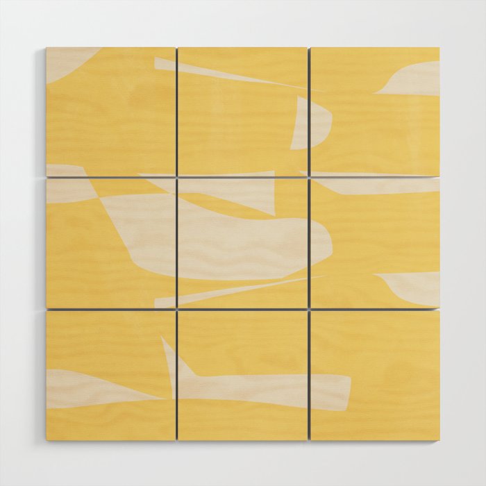 Yellow Abstract Wood Wall Art