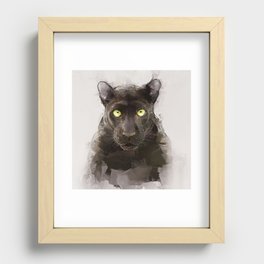 Beautiful Panther Portrait  Recessed Framed Print