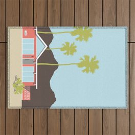 Mid-Century Palm Springs Inspired House 1 Outdoor Rug