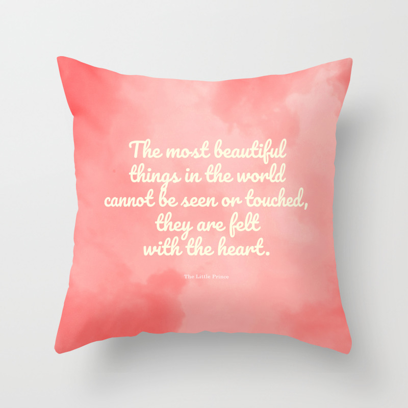 The Most Beautiful Things The Little Prince Quote Throw Pillow By Studiocitrine Society6
