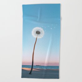 dandelion palm Beach Towel