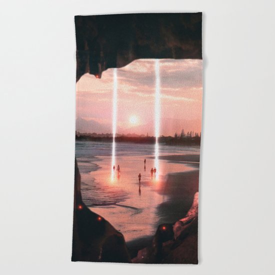 Escape through the light II Beach Towel