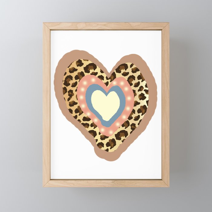 Boho Heart  Framed Mini Art Print