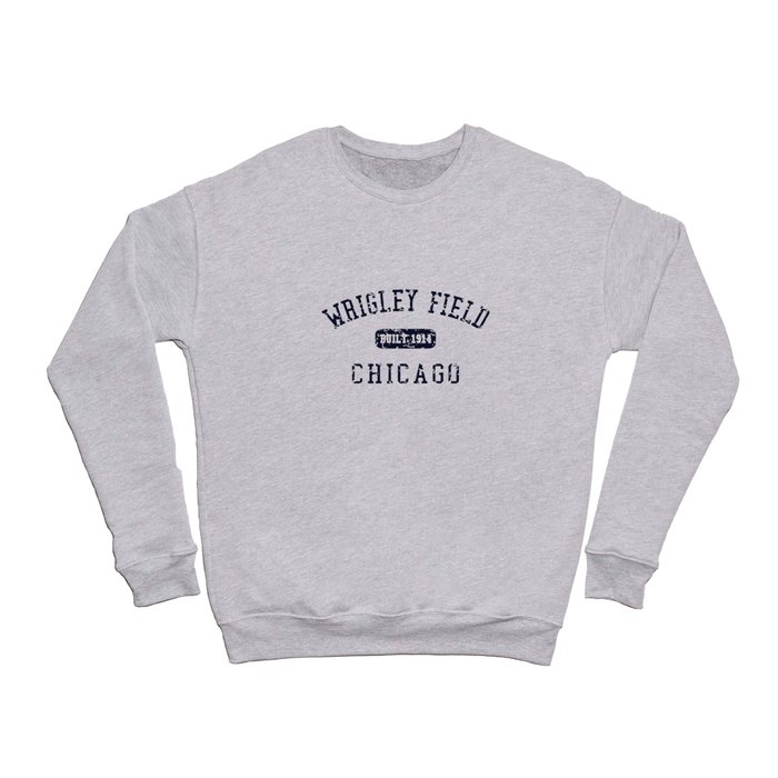 Society6 Crewneck Sweatshirt | Wrigley Field Chicago Tri Blend Grey Heather Crew Neck Softball by Amyowens - Full Front Graphic - Athletic Heather - Medium