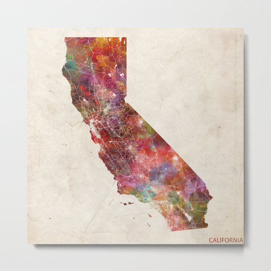 California map Metal Print