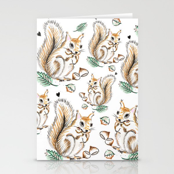 Autumn Squirrel Stationery Cards