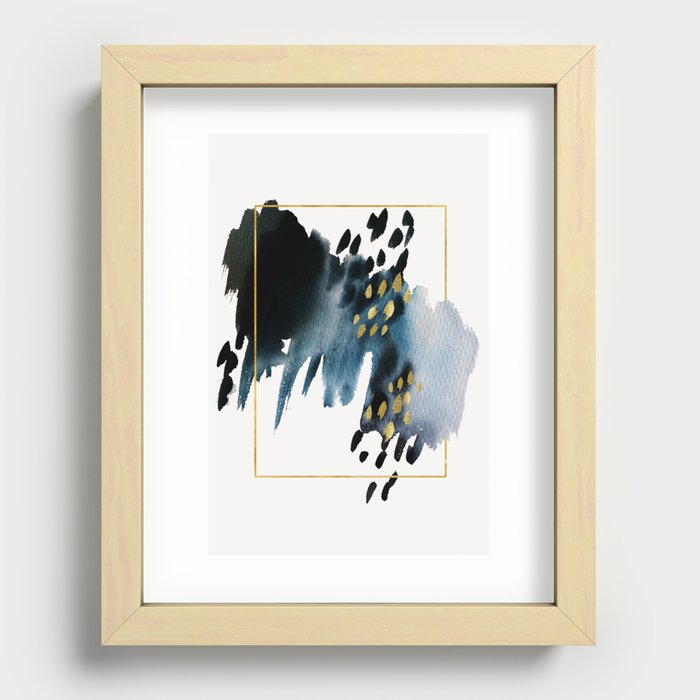 Dark Abstract Recessed Framed Print