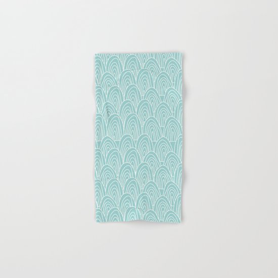 Blue Scribbles Pattern 09 Hand & Bath Towel