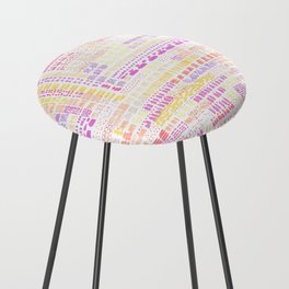 yellow peach pink candy ink marks hand-drawn collection Counter Stool