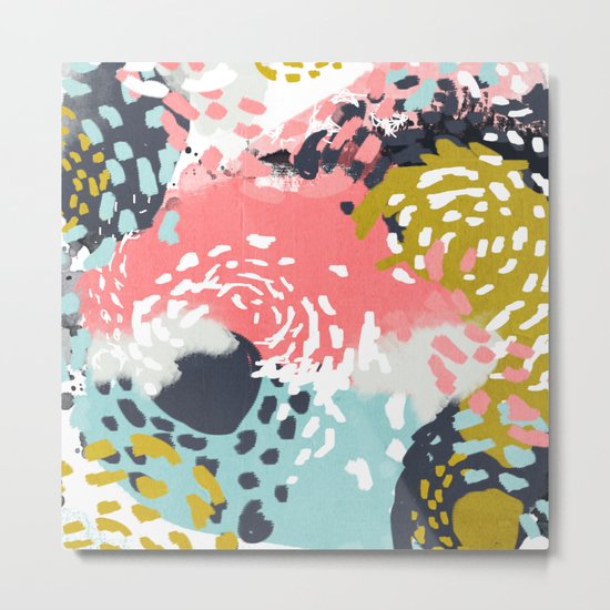 Athena - abstract painting hipster home decor trendy color palette art gifts Metal Print