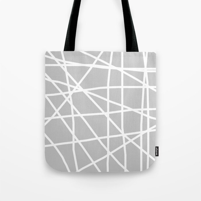 Doodle (White & Gray) Tote Bag