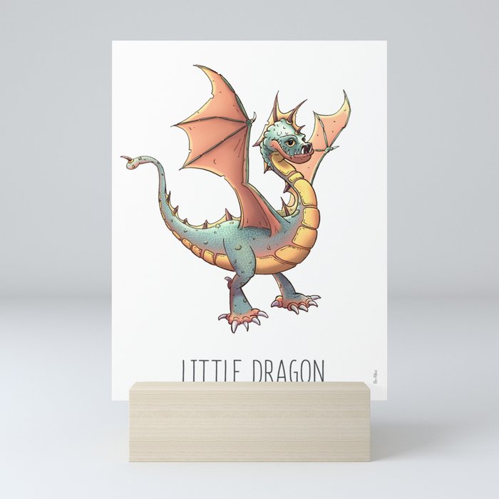 Cute Little Dragon Mini Art Print