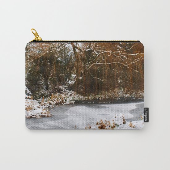 The Old Mill Stream in Winter Carry-All Pouch