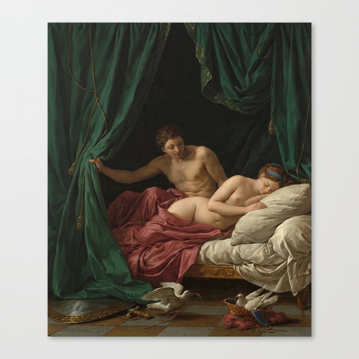 Mars And Venus Allegory Of Peace - Louis-Jean-Francois Lagrenee Canvas Print