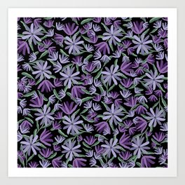 Tangled garden: Purple Art Print