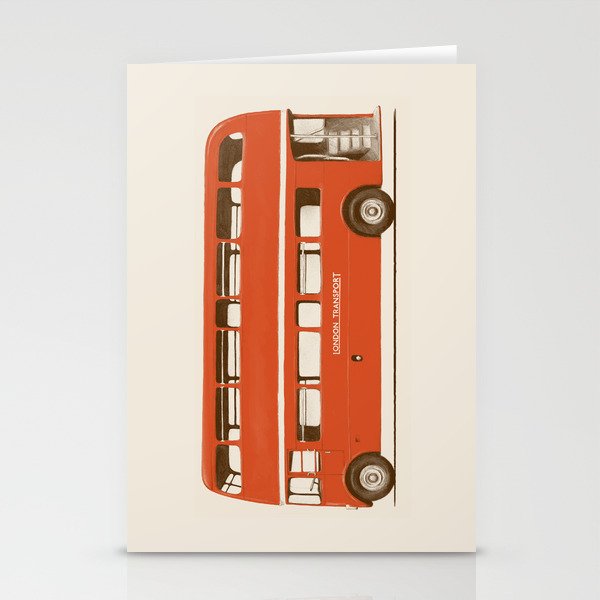 Double-Decker London Bus Stationery Cards