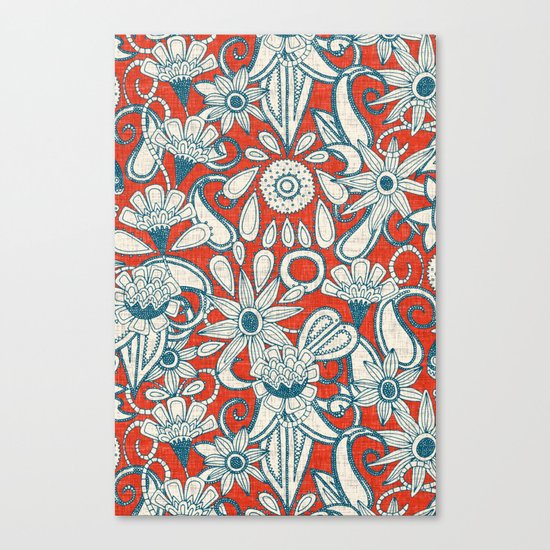 sarilmak fire orange blue Canvas Print
