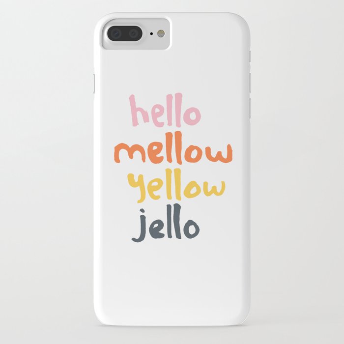Hello Mellow Yellow Jello iPhone Case