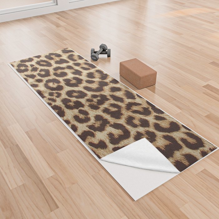 Leopard Print Yoga Towel