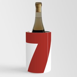 7 (Maroon & White Number) Wine Chiller