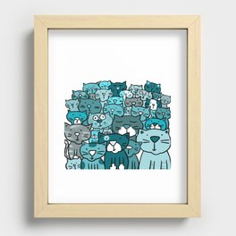 Monochrome Cats Recessed Framed Print