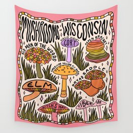 Mushrooms of Wisconsin Wall Tapestry