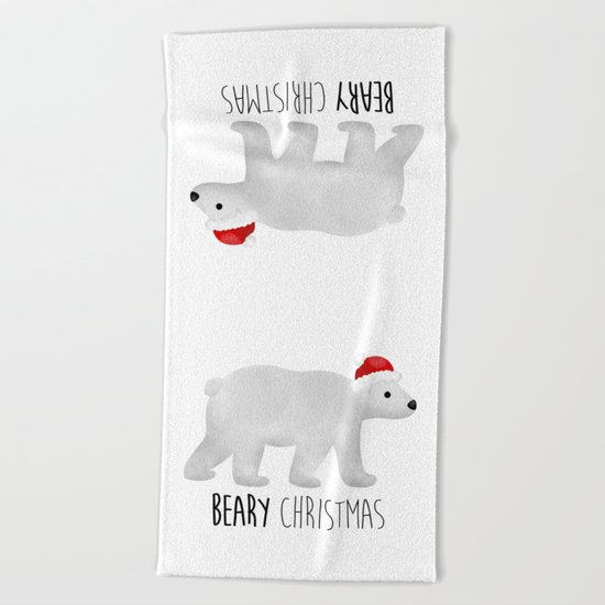 Beary Christmas | Polar Bear Beach Towel