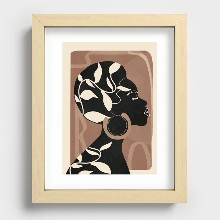 Abstract Female Portrait 04 Recessed Framed Print
