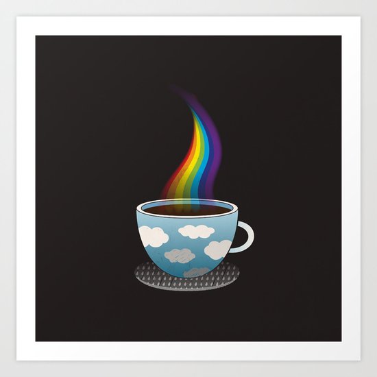 Cup of Rainbow Art Print