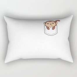 Monkey In Bag Sweet Monkeys In Breast Pocket Rectangular Pillow