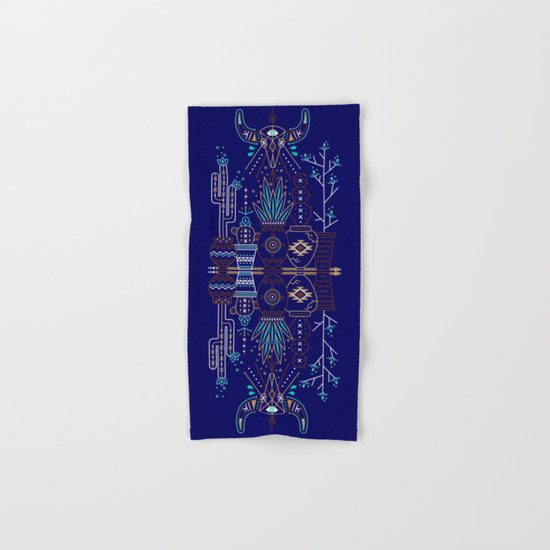 Santa Fe Garden – Navy Hand & Bath Towel