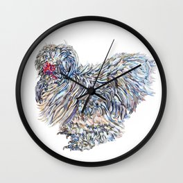 Walter the Silkie Rooster Wall Clock