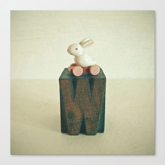 W is for Wheels Canvas Print