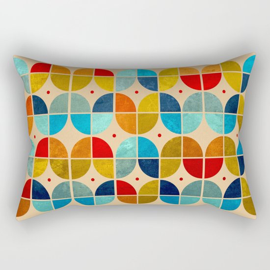 Happy tulips grunge Rectangular Pillow