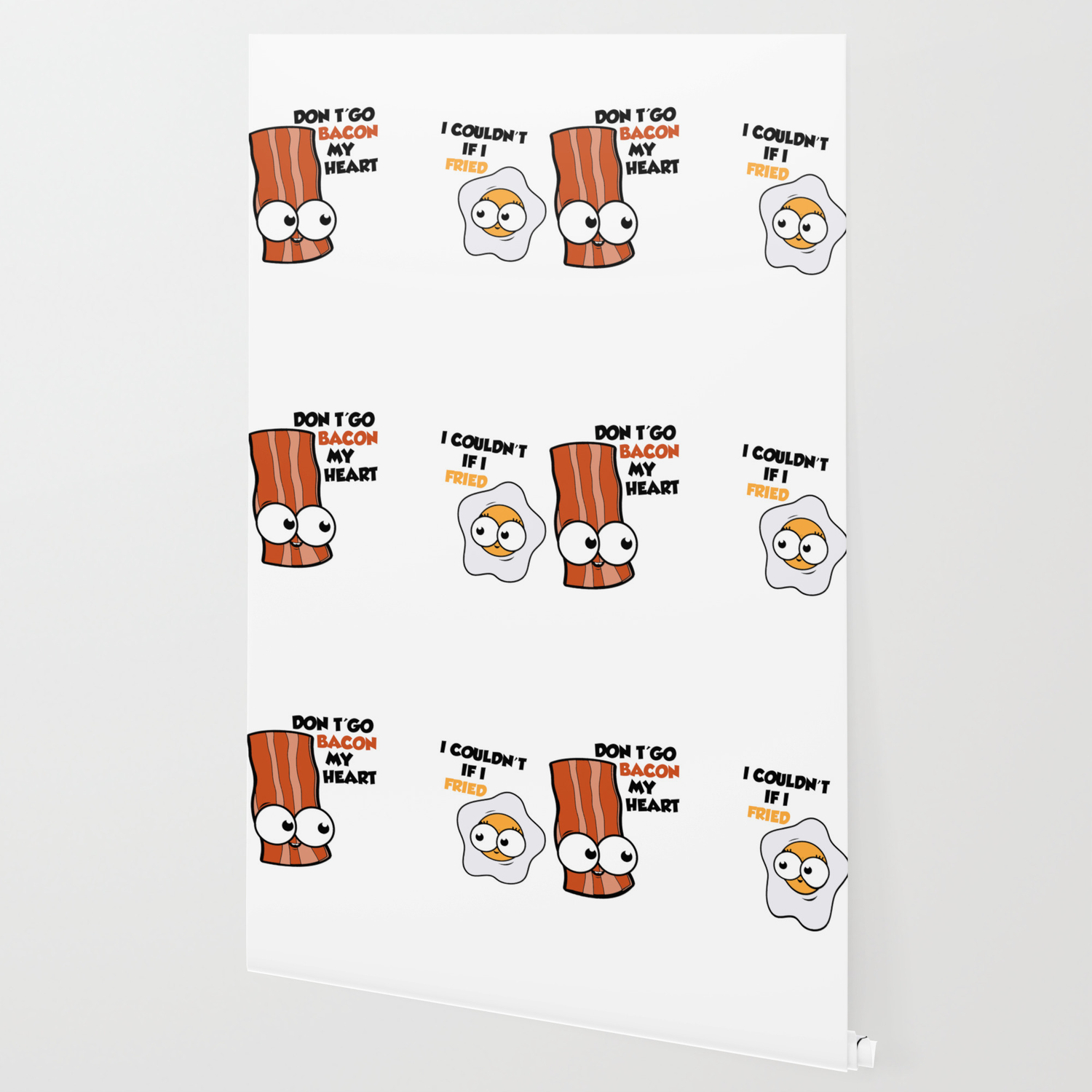 Couples Love Cute Eggs Bacon Wallpaper By Yourfreshdesigns Society6