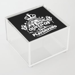 Queen Of The Playground Cute Children Quote Acrylic Box