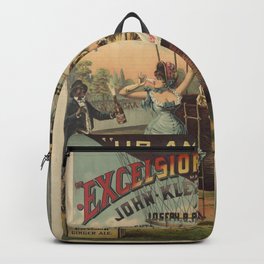 Up and going, Excelsior ginger ale..., Vintage Print Backpack