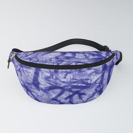 Blue Waves and Ripples Textured Wavelet Paint Art Fanny Pack