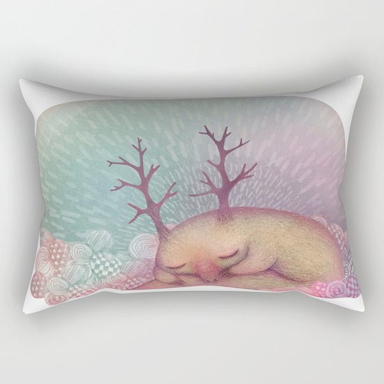 Deep Winter Dreaming (With Eyes Closed) Rectangular Pillow