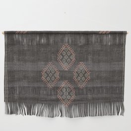 Kilim in Black and Pink Wall Hanging