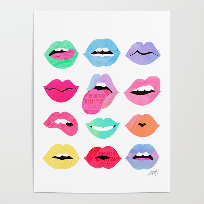 Rainbow Lips of Love Poster