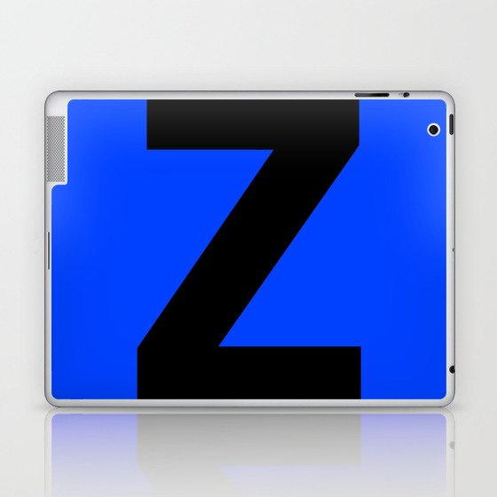 Letter Z (Black & Blue) Laptop & iPad Skin