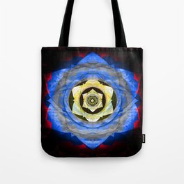 Rose Star of Subtle Insight Healing Mandala Tote Bag