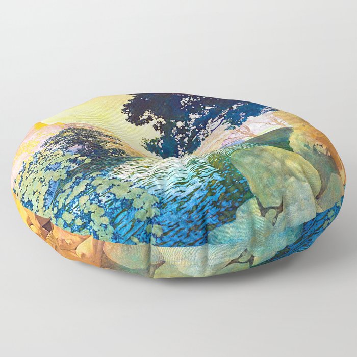 Maxfield Parrish Dream Castle Floor Pillow