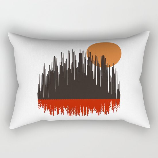 Sunset Skyline Rectangular Pillow